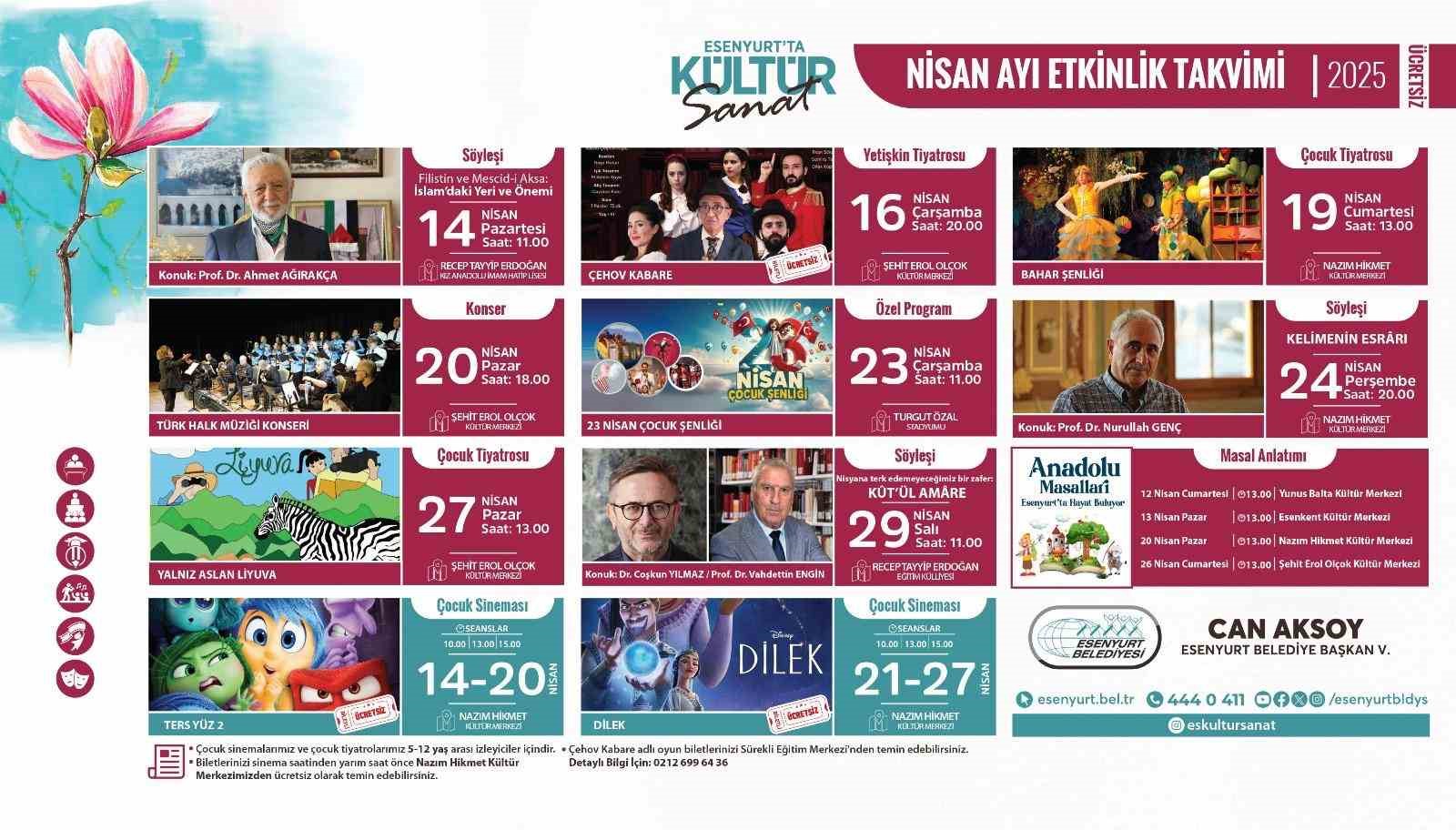 Esenyurt’ta nisan ayı kültür sanat etkinlikleri belli oldu