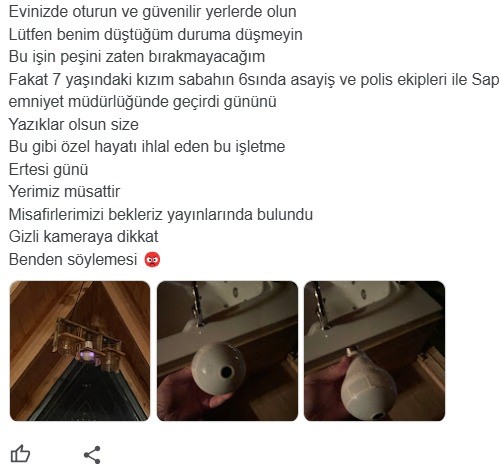 Bungalovda gizli kamera skandalı: Tüm elektronik eşyalar polis incelemesinde