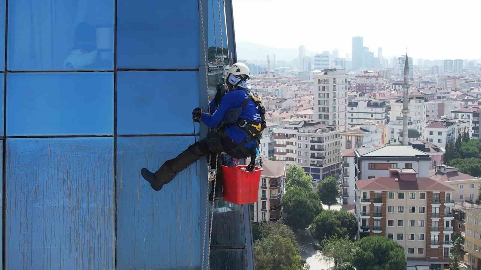 İstanbul’un örümcek adamları havadan görüntülendi