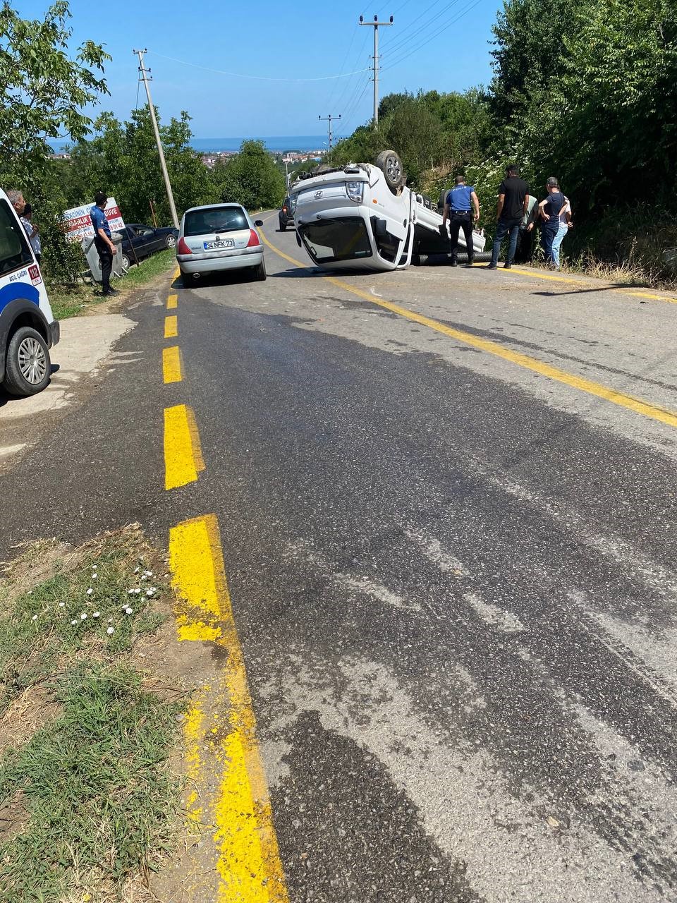 Sakarya’da kamyonet takla attı: 1 yaralı