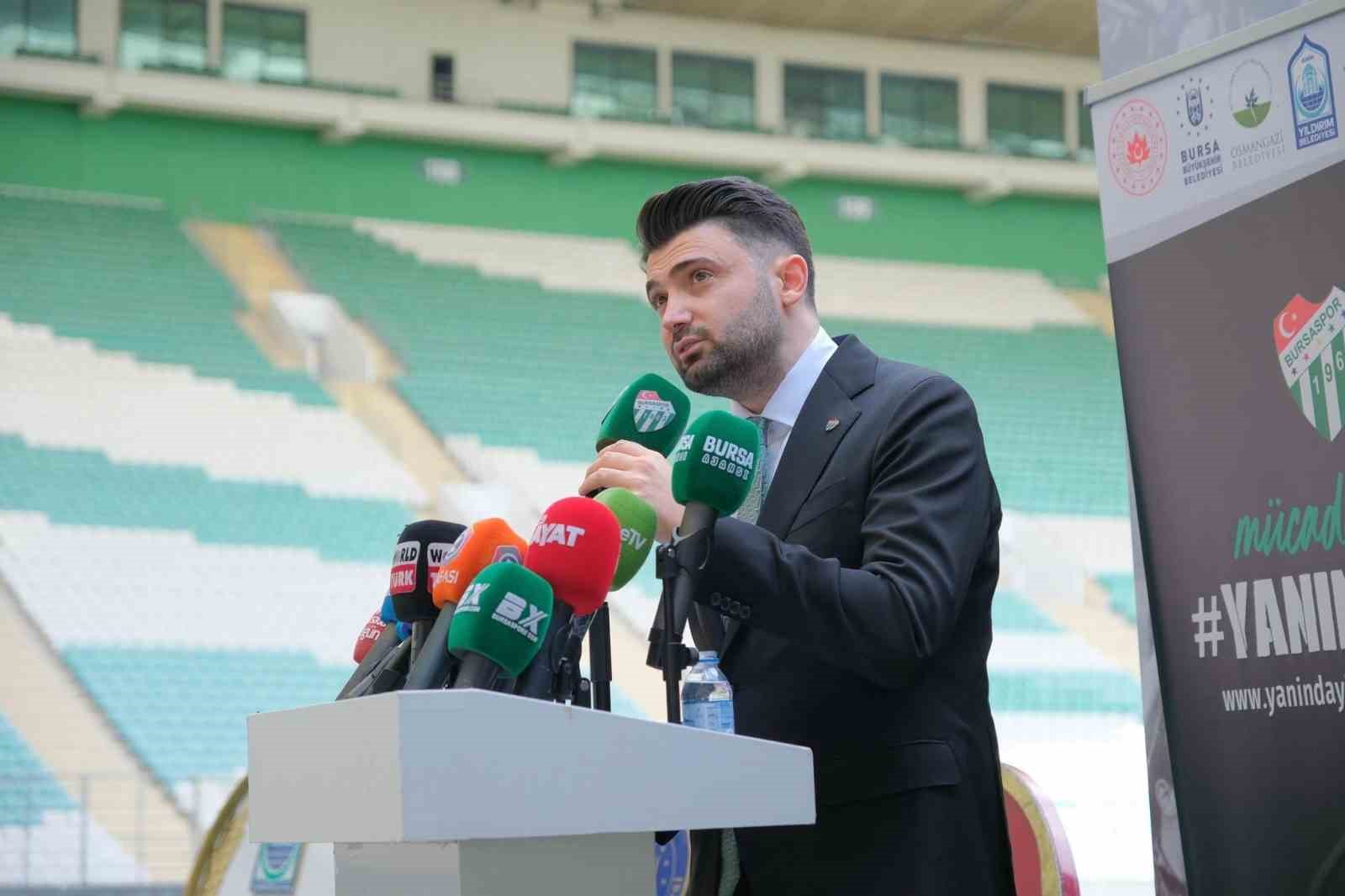 Bursaspor Başkanı Enes Çelik: “Bursaspor’un hakkını kimseye yedirmeyiz”