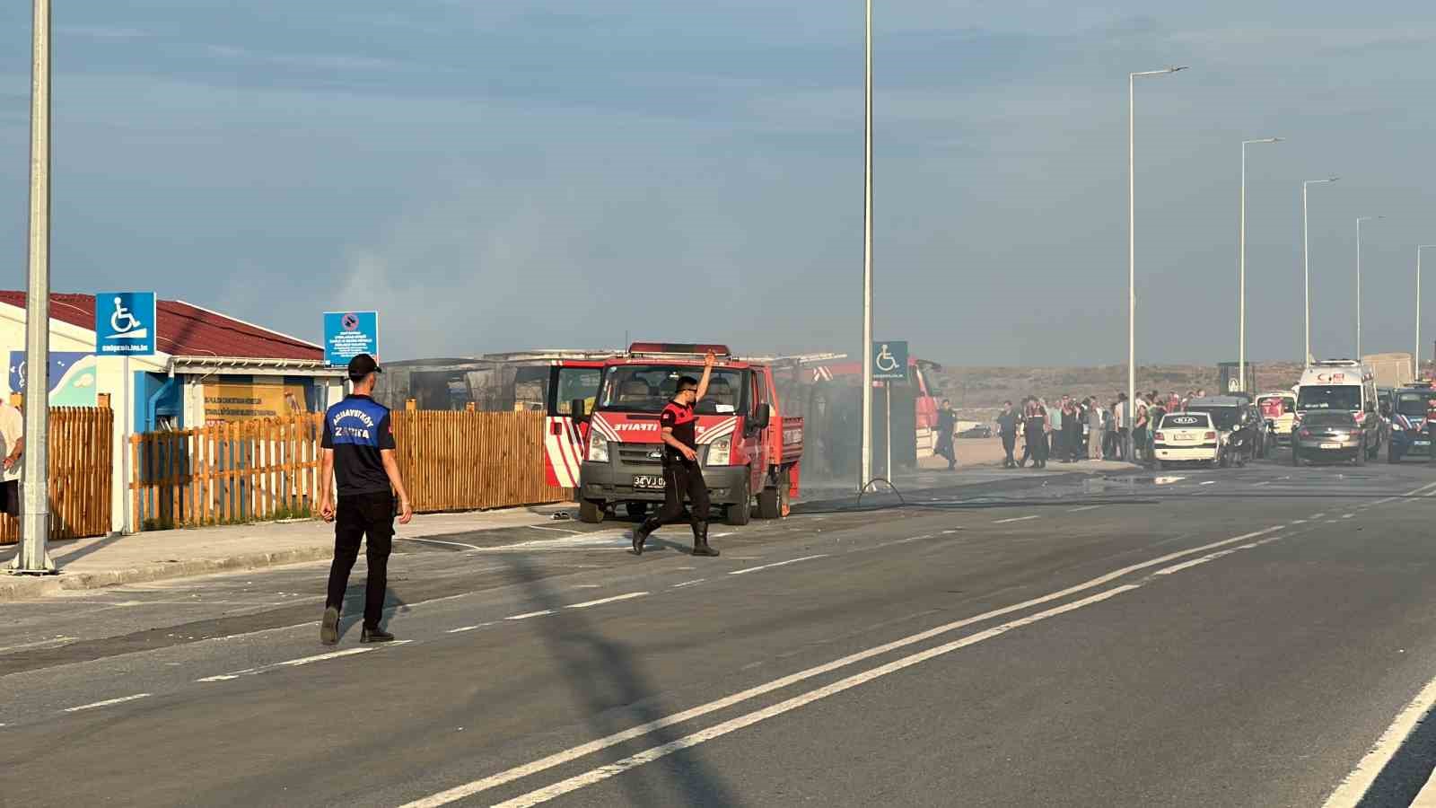 Arnavutköy’de İBB’ye ait cankurtaran merkezinde yangın çıktı