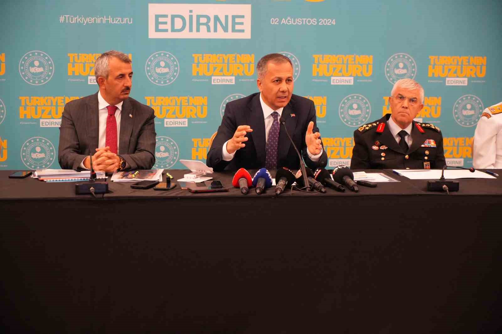 Bakan Yerlikaya: "Edirne’de şu anda organize suç örgütü yok"