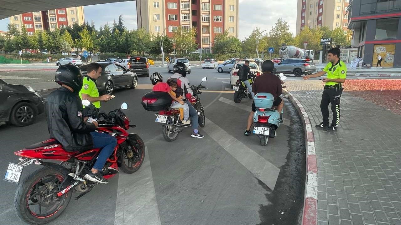 Kapaklı’da motosikletli sürücülere yönelik denetim sürüyor