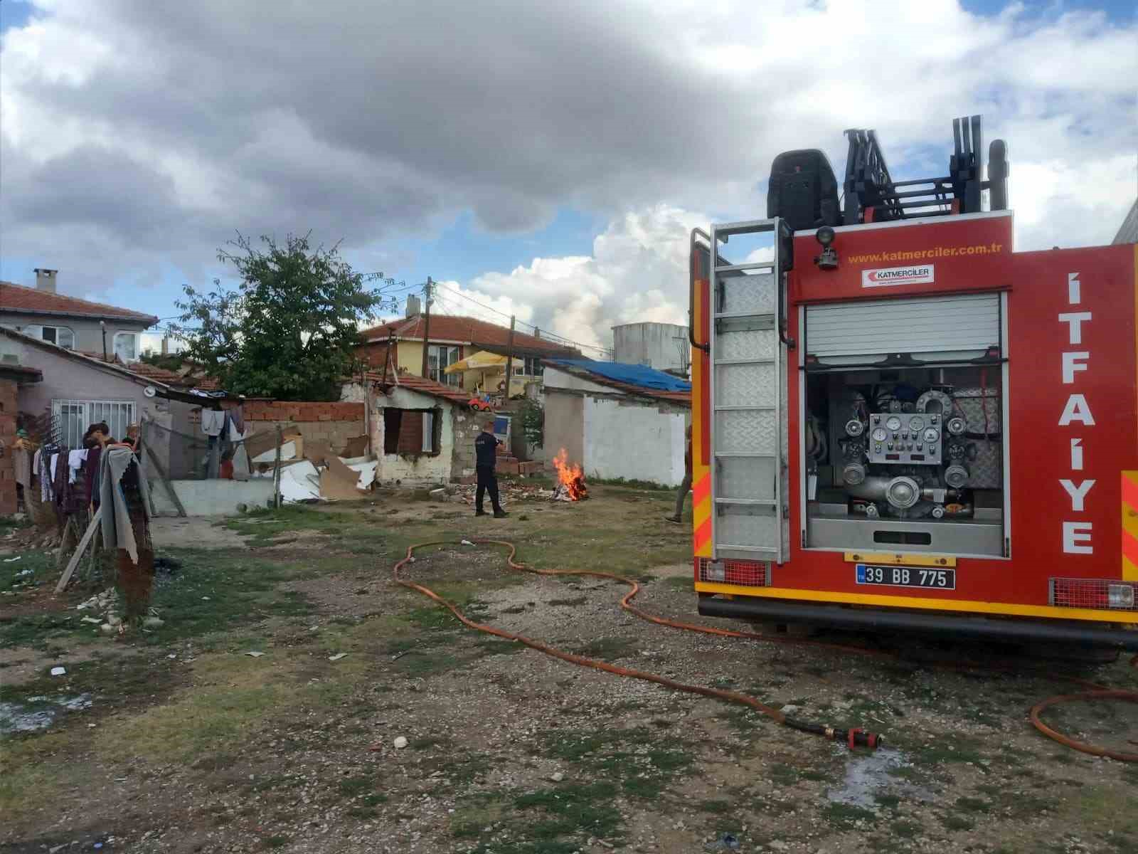 Kırklareli’nde ev yangını