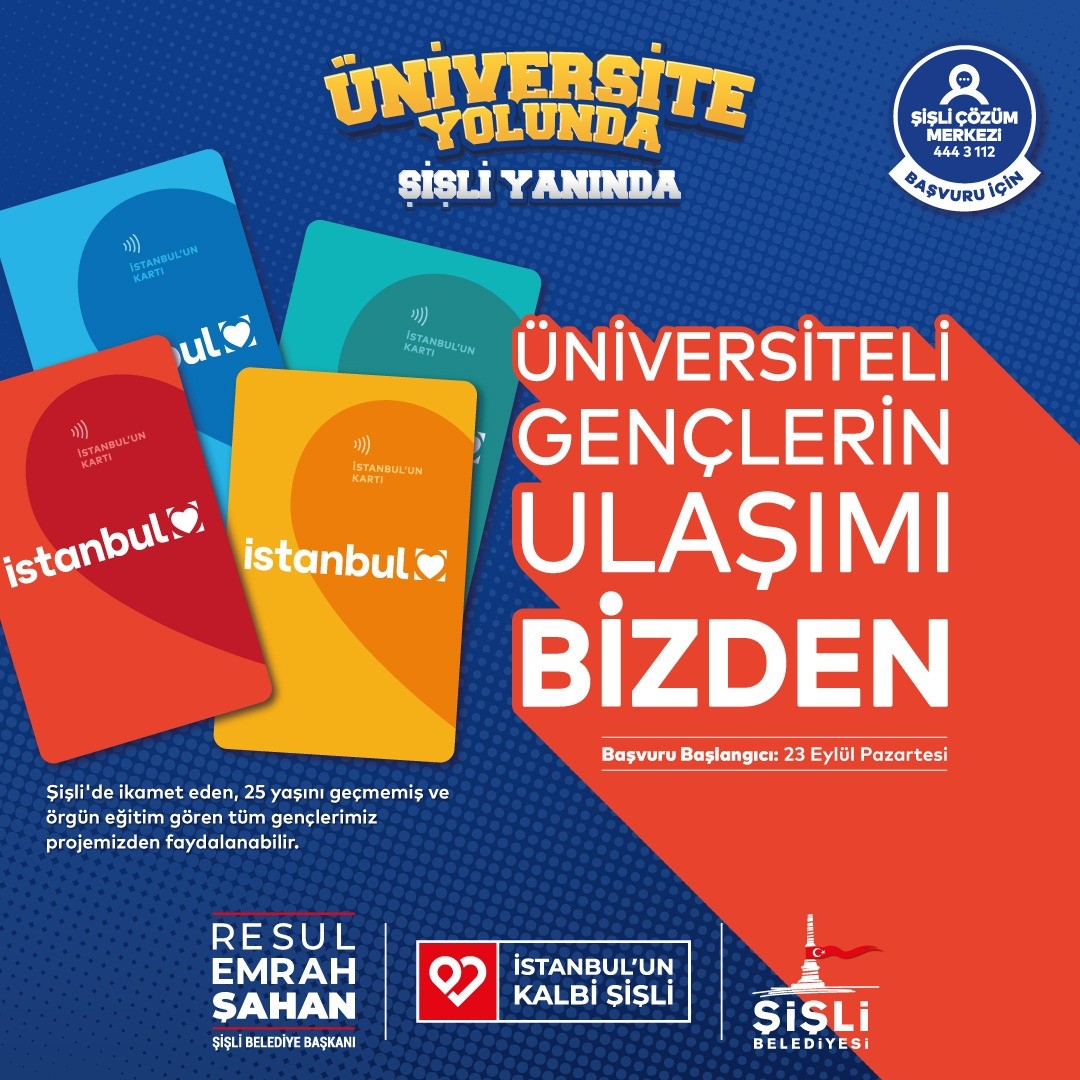 Şişli Belediyesi üniversite öğrencilerine ulaşım desteği sağlayacak