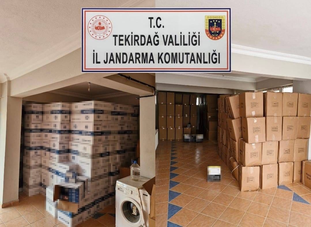 Tekirdağ’da 3 ton tütün ve 1.6 milyon makaron ele geçirildi