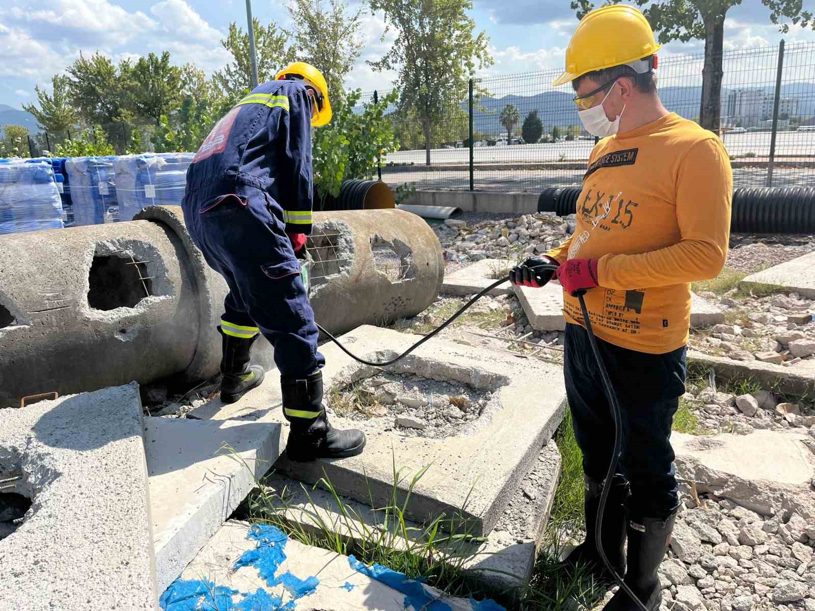 Ulaşımpark personeline kurtarma ve yangına müdahale eğitimi