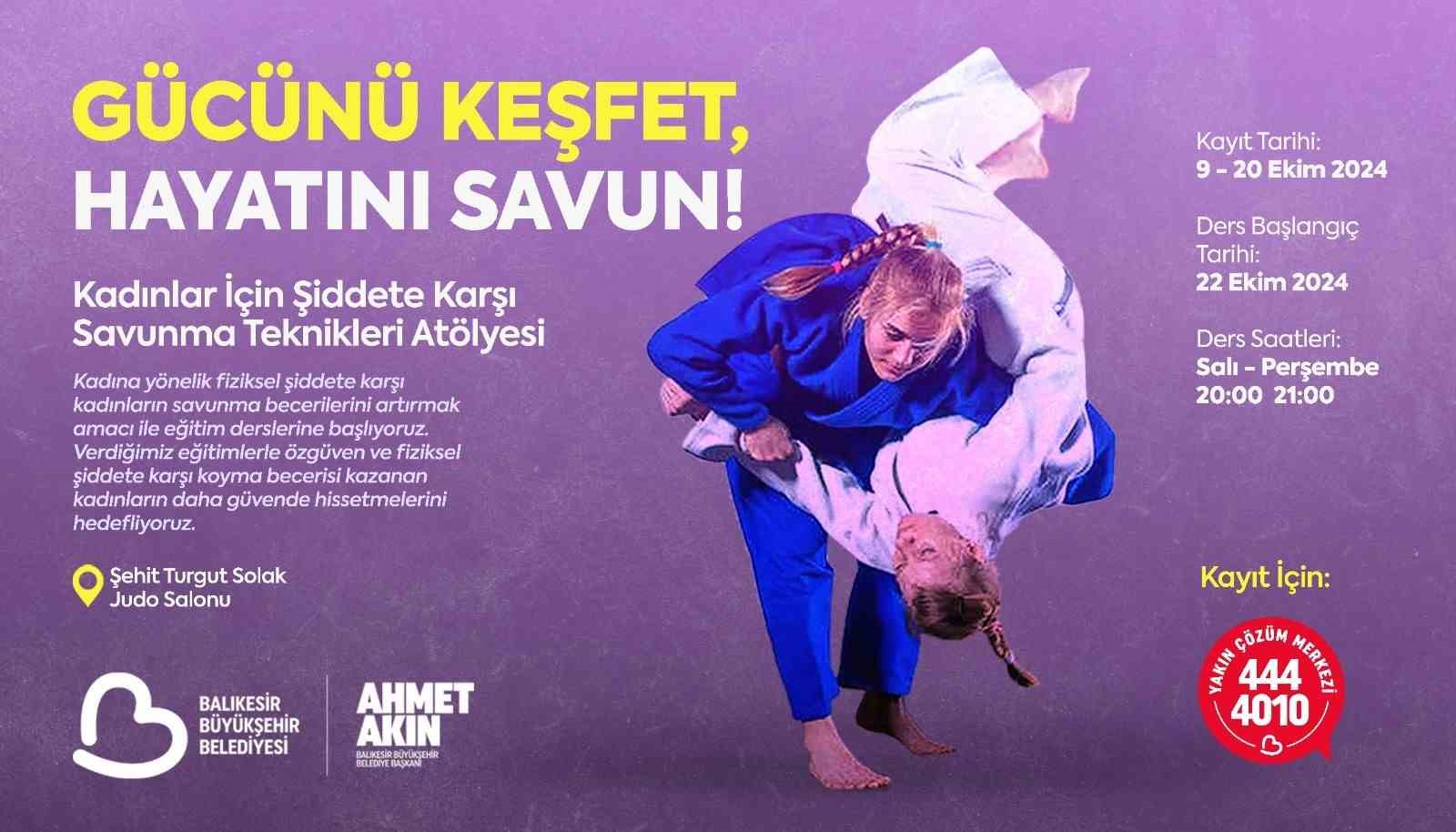 Balıkesirli kadınlara judo eğitimi verilecek