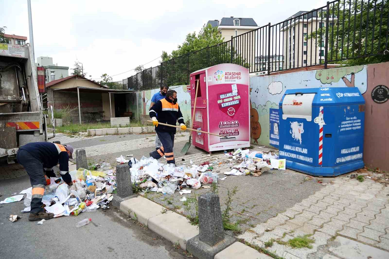 Ataşehir’de temizlik hareketi: Günlük 500 tona yakın çöp toplanıyor