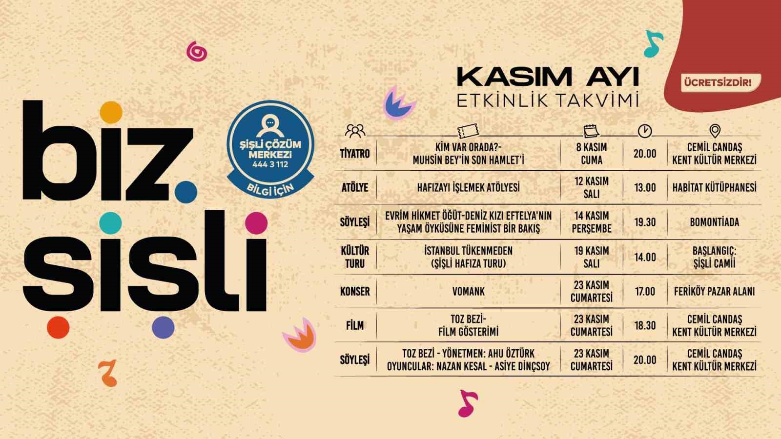 Biz Şişli, “Zamanın İzinde” temasıyla kasım ayında dopdolu