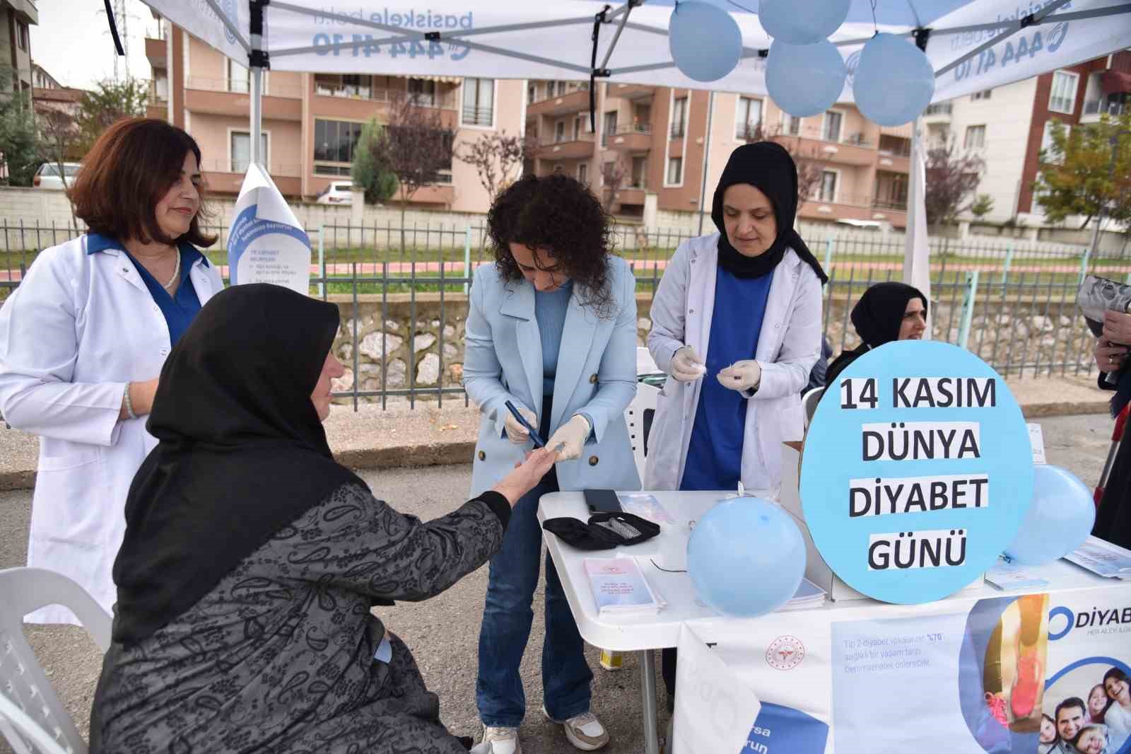 Diyabet farkındalığı için kan şekeri kontrolü