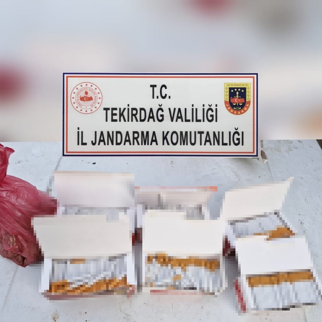 Tekirdağ’da tütün dolu makaron operasyonu