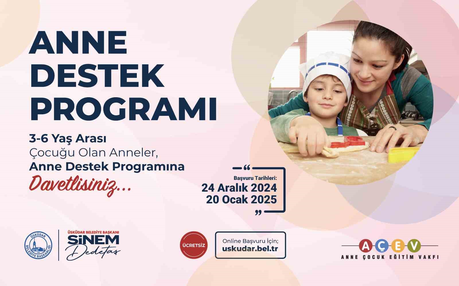 Üsküdar’da "Anne Destek Programı" başlıyor