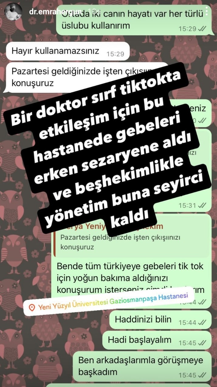 İstanbul’da özel hastanede çalışan doktor kendi hastanesini ihbar etti