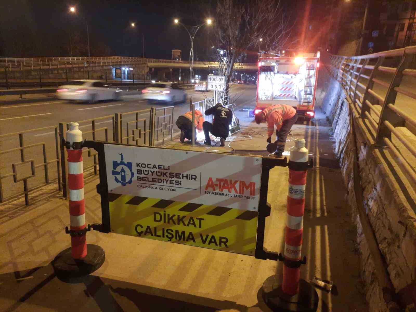 Yaya güvenliğini attırmak için üstyapı çalışmaları 7/24 sürüyor
